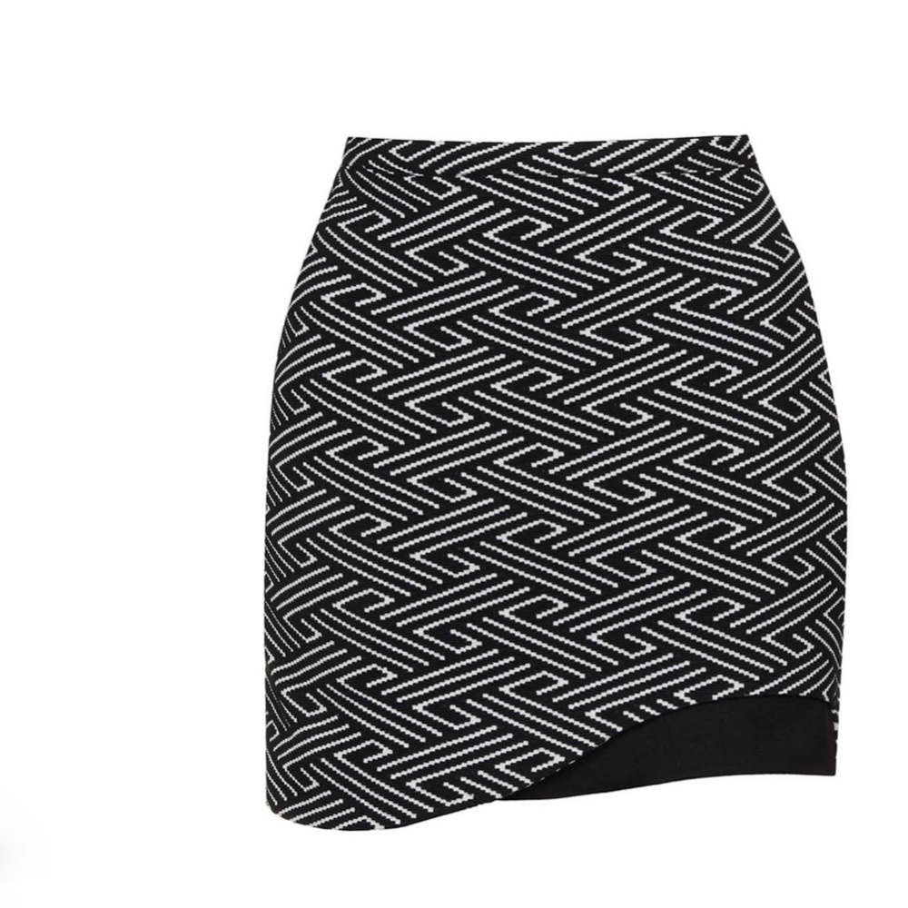 Topshop Wavy Jacquard Miniskirt